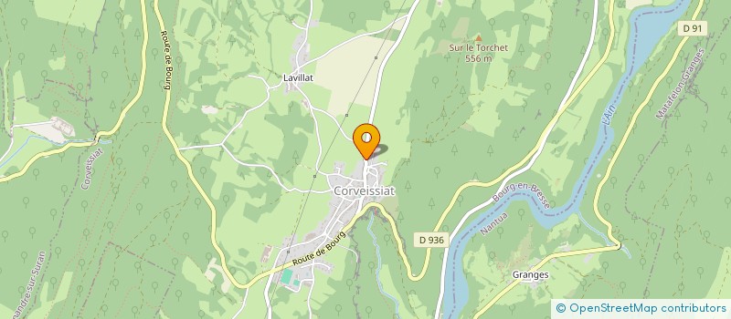 localisation de l'entreprise DUBOIS à CORVEISSIAT