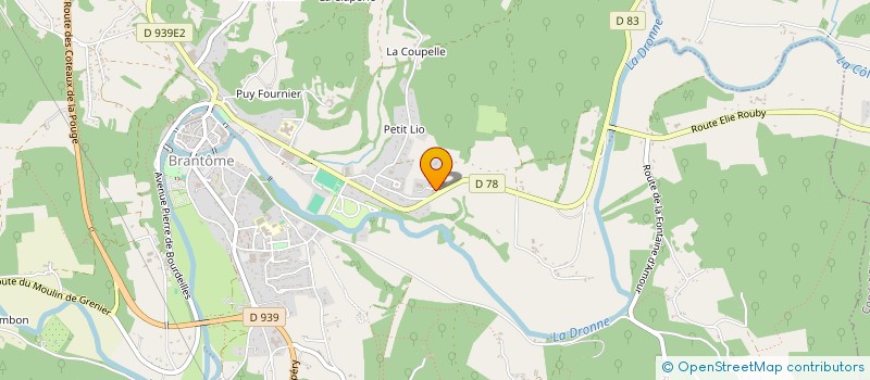 localisation de l'entreprise DUBOIS DE LA PIERRE LEVEE à BRANTOME EN PERIGORD
