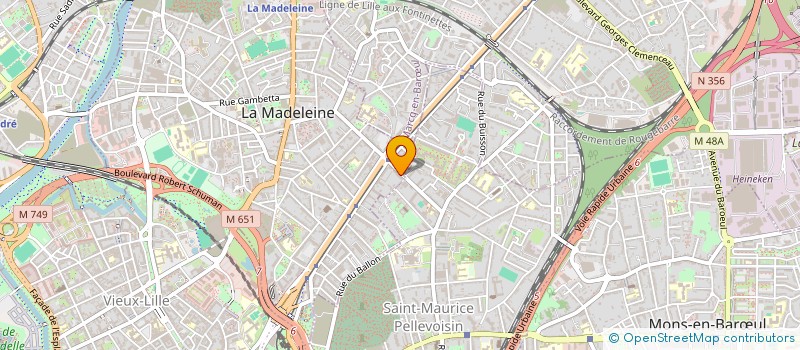 localisation de l'entreprise DUBOIS FERICY à LA MADELEINE