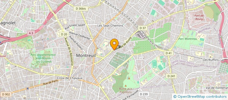 localisation de l'entreprise DUBOIS-FOREST à MONTREUIL