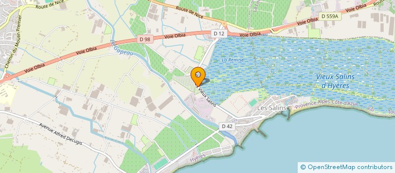 localisation de l'entreprise DUBOIS FRERES à HYERES