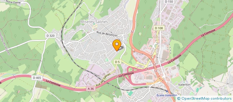 localisation de l'entreprise DUBOIS GABRY  MISEREY-SALINES