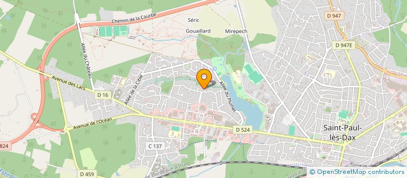 localisation de l'entreprise DUBOIS/LUX  SAINT-PAUL-LES-DAX