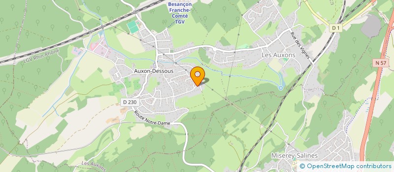 localisation de l'entreprise DUBOIS MARQUES  LES AUXONS