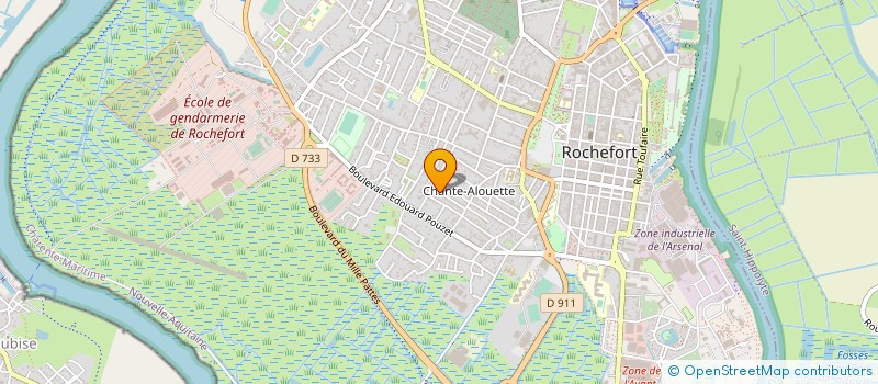 localisation de l'entreprise DUBOIS TOITURE  ROCHEFORT