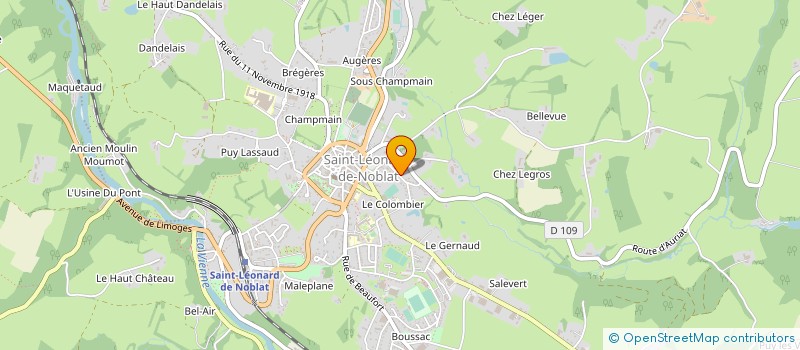 localisation de l'entreprise DUBOIS YOAN EURL  ST-LEONARD-DE-NOBLAT