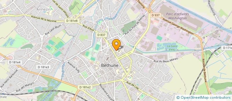 localisation de l'entreprise DUBOK  BETHUNE
