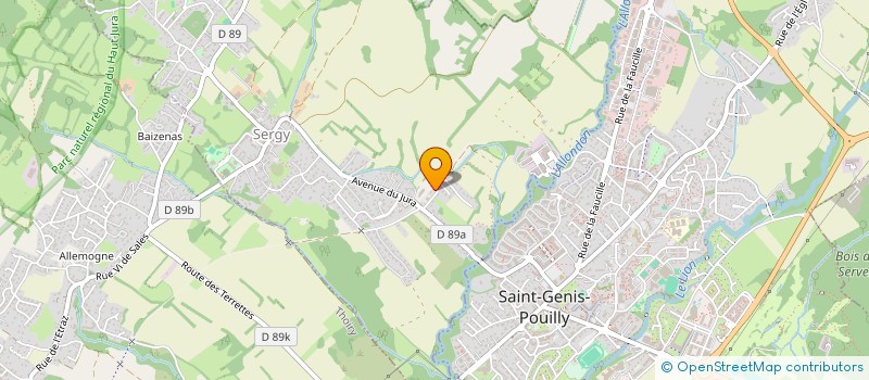 localisation de l'entreprise DUBOSSON à SERGY