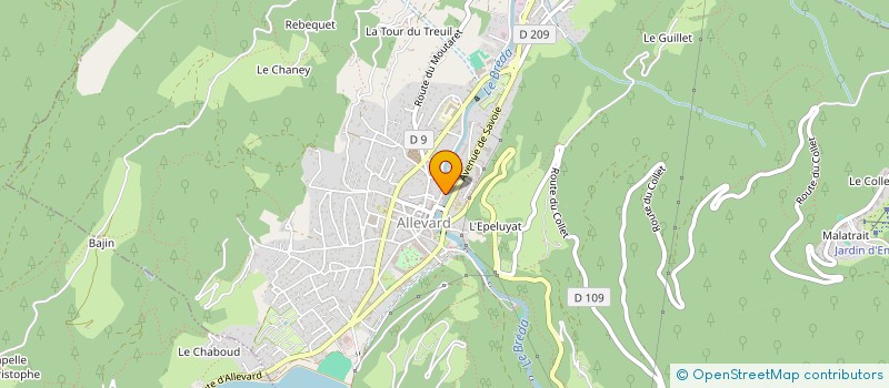 localisation de l'entreprise DUBOSSON INVEST  ALLEVARD