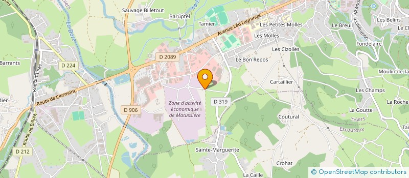 localisation de l'entreprise DUBOST ASSAINISSEMENT à THIERS