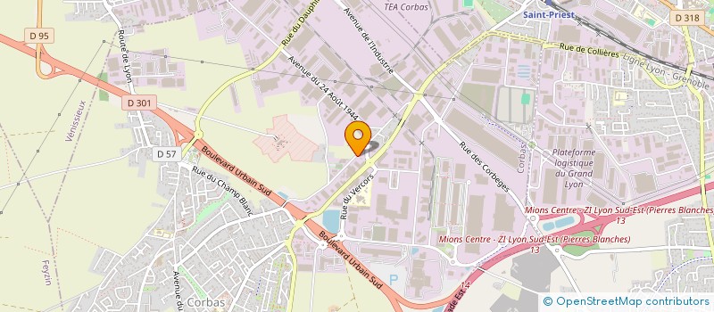 localisation de l'entreprise DUBOURGET FINANCES à CORBAS