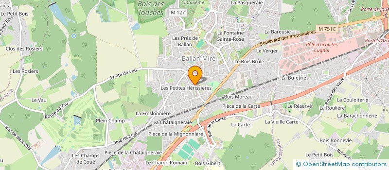 localisation de l'entreprise DUBREUIL CHRISTIAN  BALLAN-MIRE