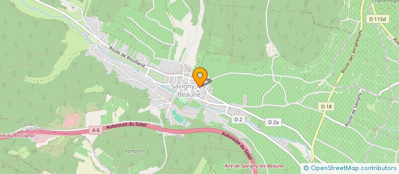 localisation de l'entreprise DUBREUIL PHILIPPE ET FABIENNE  SAVIGNY-LES-BEAUNE