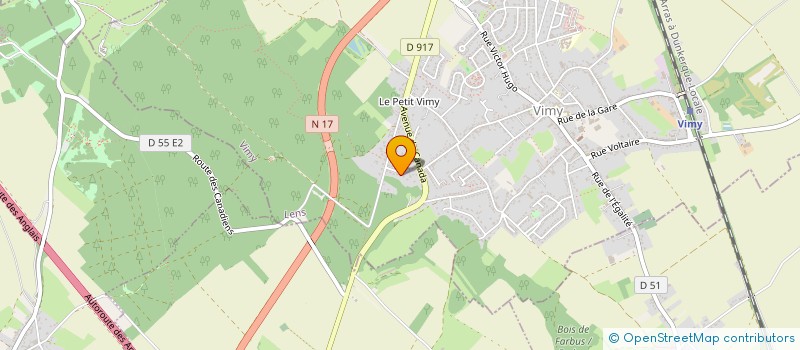 localisation de l'entreprise DUBZEK à VIMY