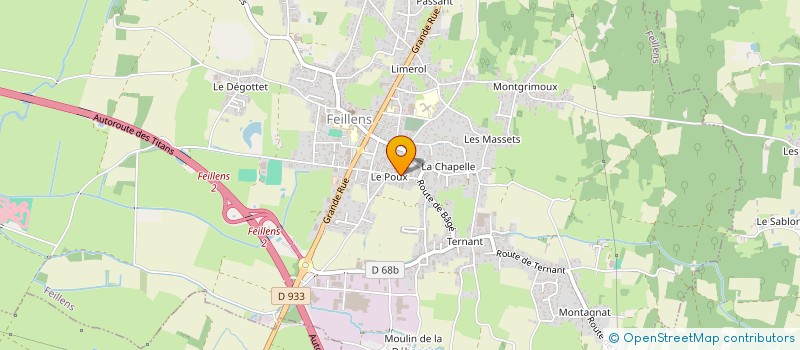 localisation de l'entreprise DUCHATEAU MATERIEL AGRICOLE à FEILLENS