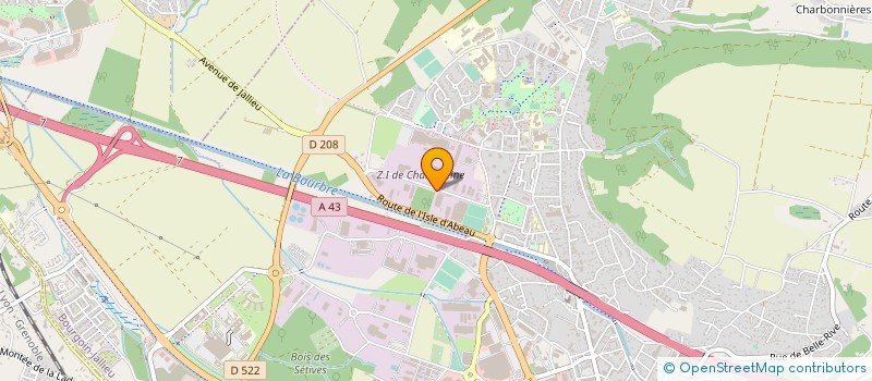 localisation de l'entreprise DUCHENAUD  UNIFLEXO à BOURGOIN-JALLIEU