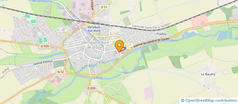 localisation de l'entreprise DUCHESNE ELECTRICITE à VERNEUIL D'AVRE ET D'ITON