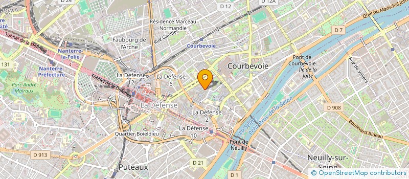 localisation de l'entreprise DUCK TYPING à COURBEVOIE
