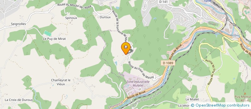 localisation de l'entreprise DUCLAUX  TULLE