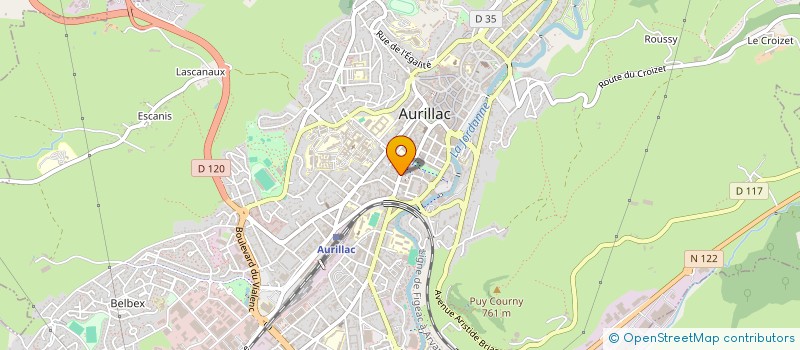 localisation de l'entreprise DUCLAUX IMMO à AURILLAC