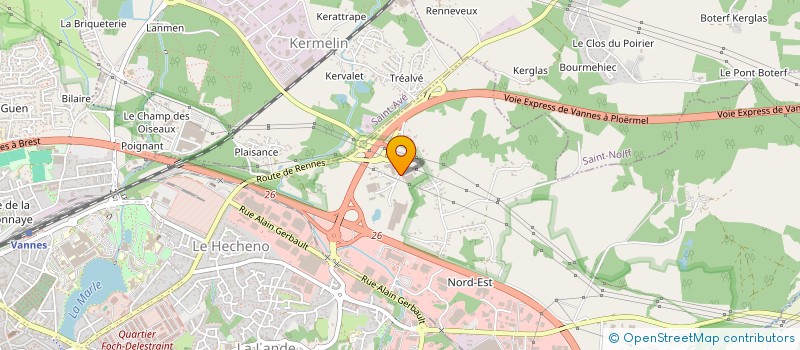 localisation de l'entreprise DUCLOS LOCATION à VANNES