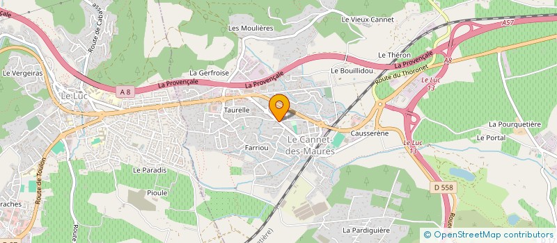 localisation de l'entreprise DUCOFFE AVD à LE CANNET-DES-MAURES