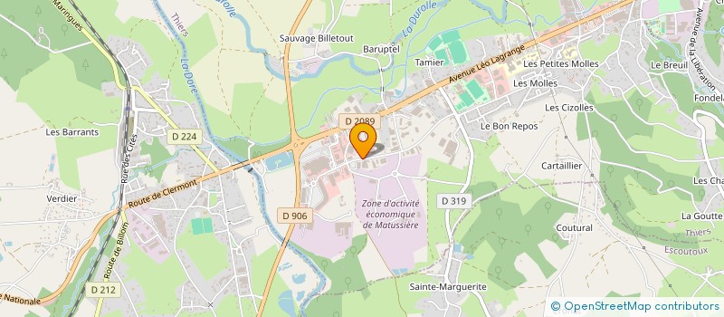 localisation de l'entreprise DUCOGNET  THIERS