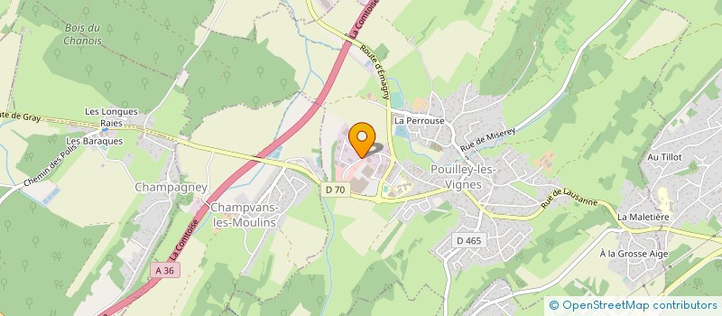 localisation de l'entreprise DUCRET PERE & FILS  POUILLEY-LES-VIGNES