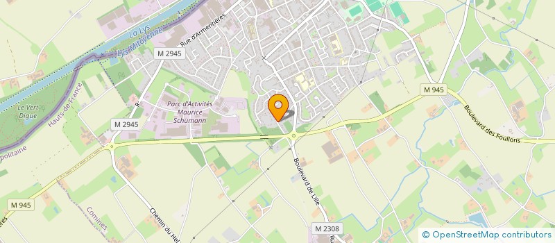 localisation de l'entreprise DUCROQUET  COMINES