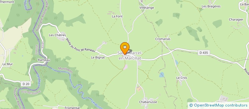localisation de l'entreprise DUCROS JULIEN  SAINT-MARCEL-EN-MARCILLAT