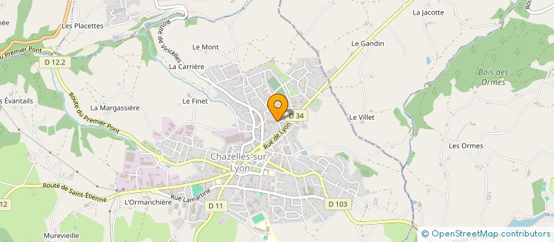 localisation de l'entreprise DUCROUX  CHAZELLES-SUR-LYON