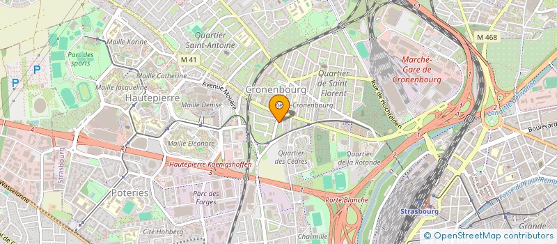 localisation de l'entreprise DUCS D'ALSACE à STRASBOURG
