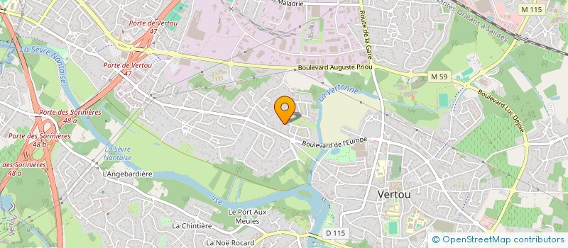 localisation de l'entreprise DUDELYS  VERTOU