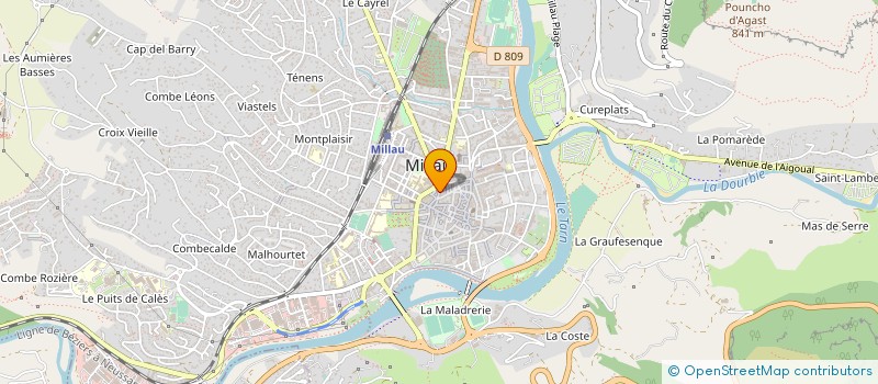 localisation de l'entreprise DUDULE à MILLAU