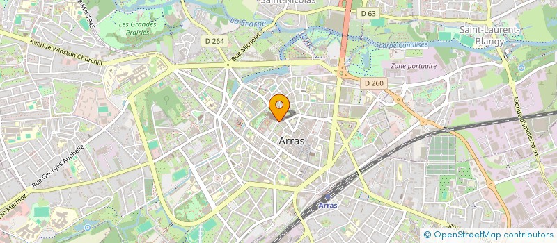 localisation de l'entreprise DUE A à ARRAS