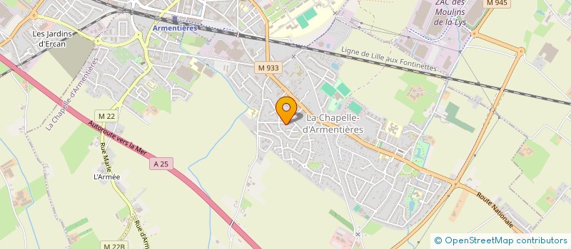 localisation de l'entreprise DUEZ FAMILLE  LA CHAPELLE-D'ARMENTIERES