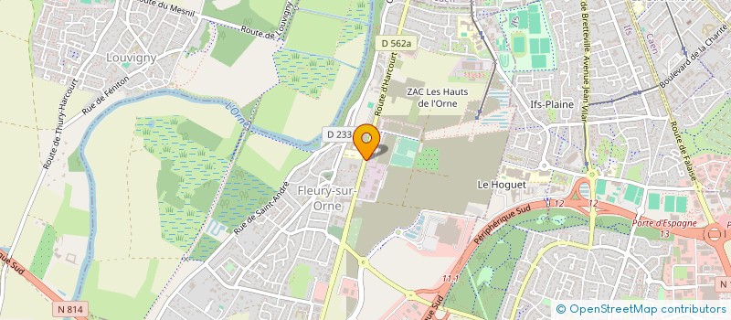 localisation de l'entreprise DUFAY 14 à FLEURY-SUR-ORNE