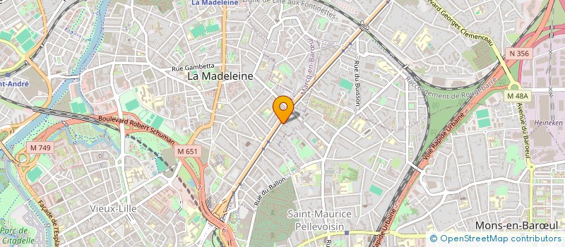 localisation de l'entreprise DUFAY IMMO à LA MADELEINE