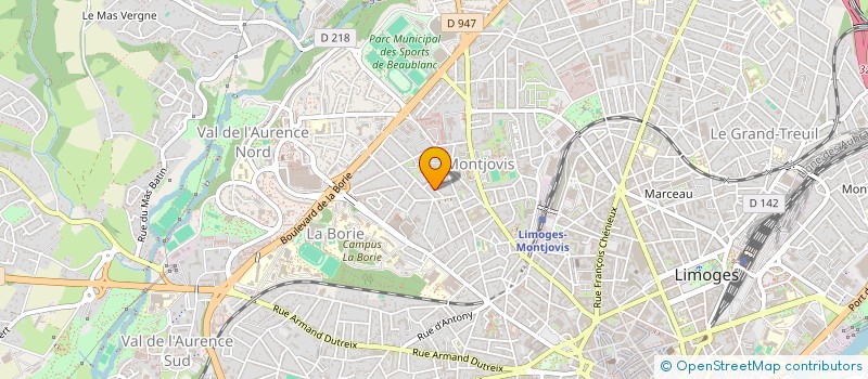 localisation de l'entreprise DUFC  LIMOGES