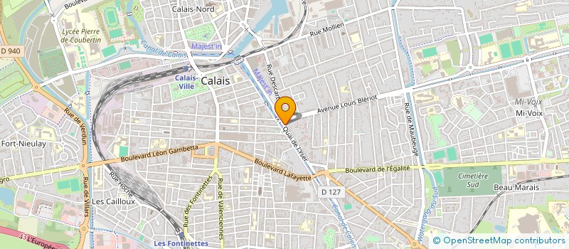 localisation de l'entreprise DUFEUTRELLE CHRISTIAN & JEAN PIERRE  CALAIS