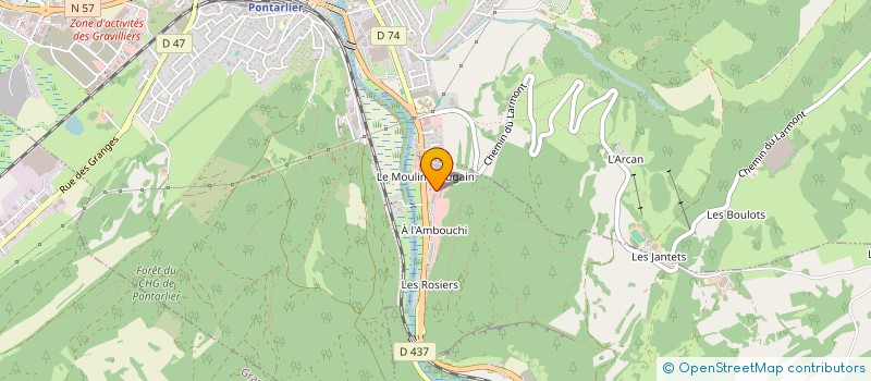 localisation de l'entreprise DUFFAIT ESCALIERS ET MENUISERIE  LA CLUSE-ET-MIJOUX