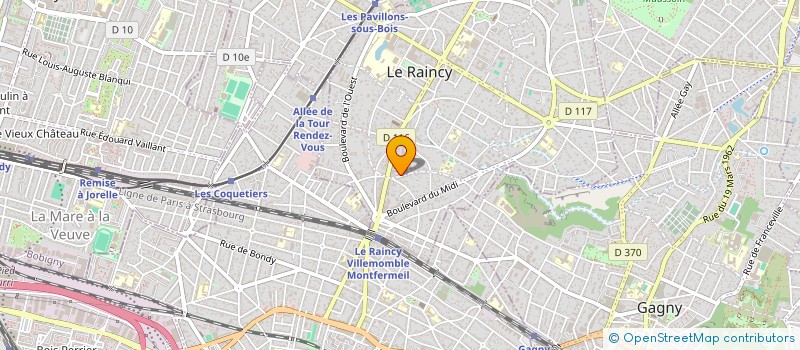 localisation de l'entreprise DUFFAUD ET ASSOCIES  LE RAINCY