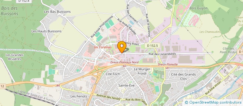 localisation de l'entreprise DUFFAY PUBLICITE à DREUX