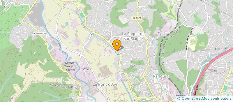 localisation de l'entreprise DUFLOS COMPANY à LA ROQUETTE-SUR-SIAGNE
