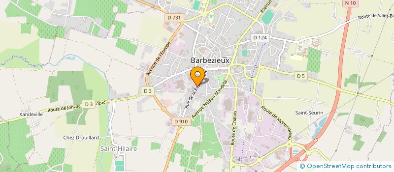 localisation de l'entreprise DUFOUR à BARBEZIEUX-SAINT-HILAIRE