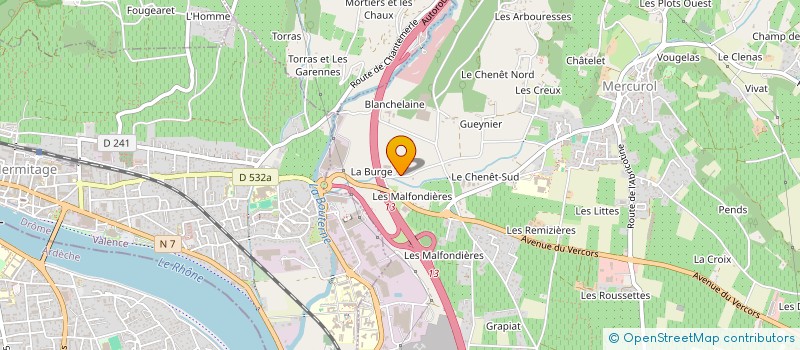 localisation de l'entreprise DUFOUR FLORENT  MERCUROL-VEAUNES