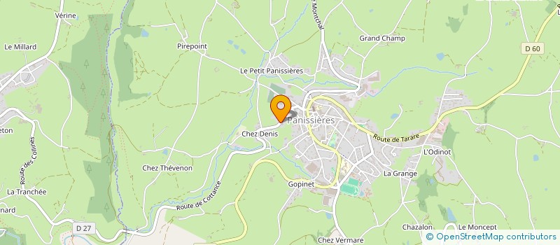 localisation de l'entreprise DUFRENE  PANISSIERES