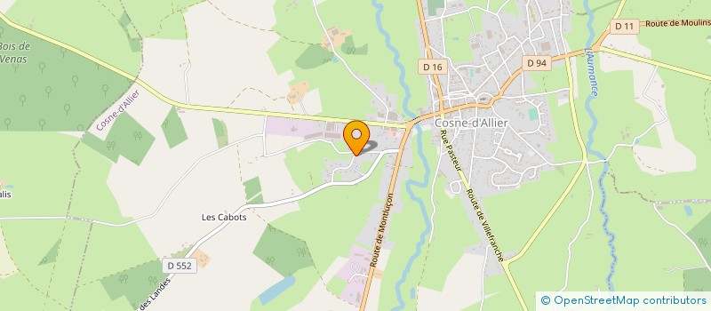 localisation de l'entreprise DUFRESNE BENJAMIN à COSNE-D'ALLIER