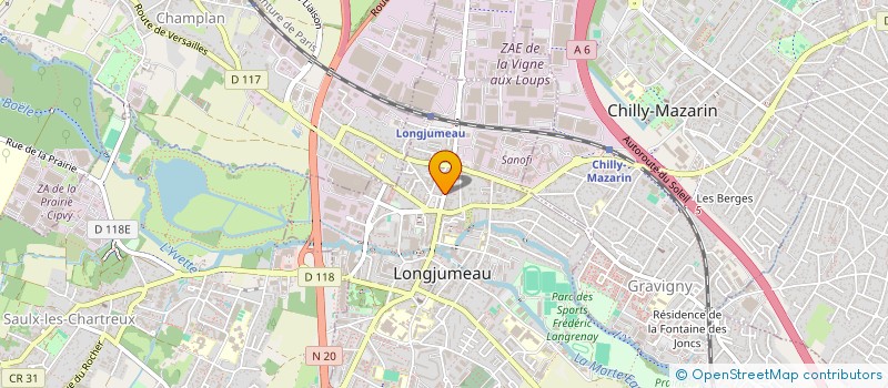 localisation de l'entreprise DUFRESNES E CONTOUR J à LONGJUMEAU