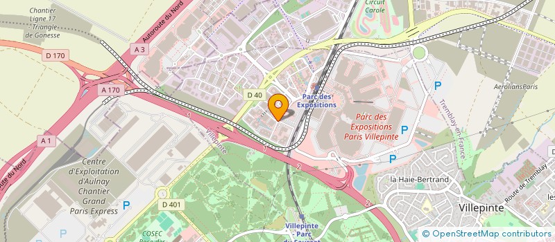localisation de l'entreprise DUFRY PARIS à VILLEPINTE